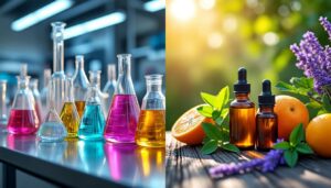 Quelle différence entre parfum de synthèse et huile essentielle ?