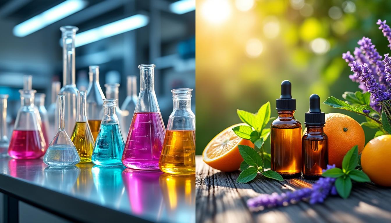 Quelle différence entre parfum de synthèse et huile essentielle ?