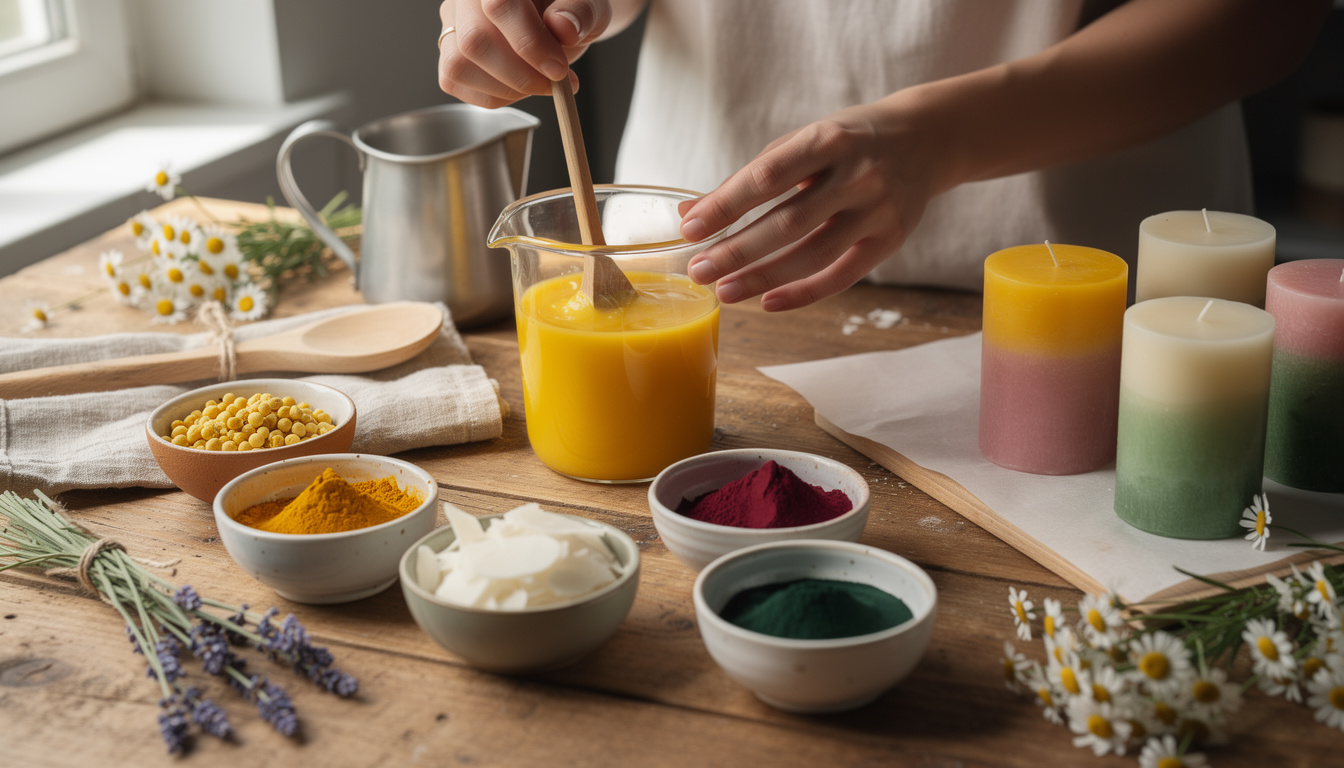Comment faire des bougies colorées sans produits chimiques