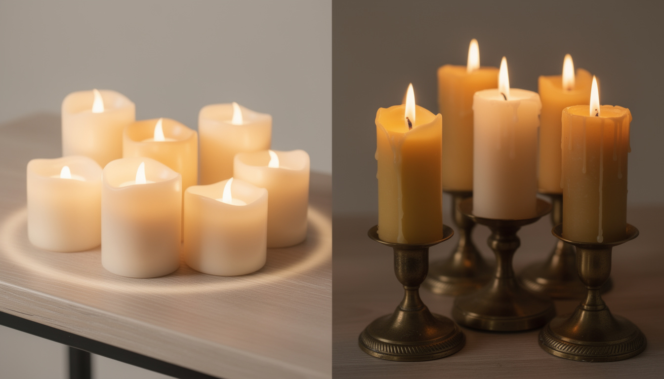 Bougies led ou bougies traditionnelles : avantages et inconvénients